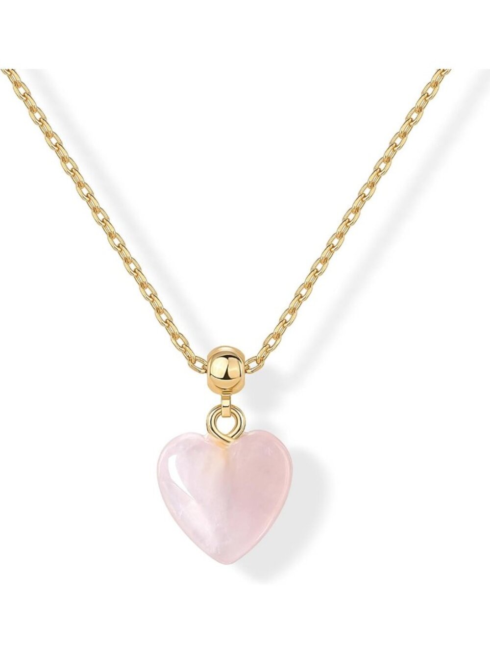 14K Gold Plated Gemstone Charm Necklace for Women - Elegant Pendant Jewelry